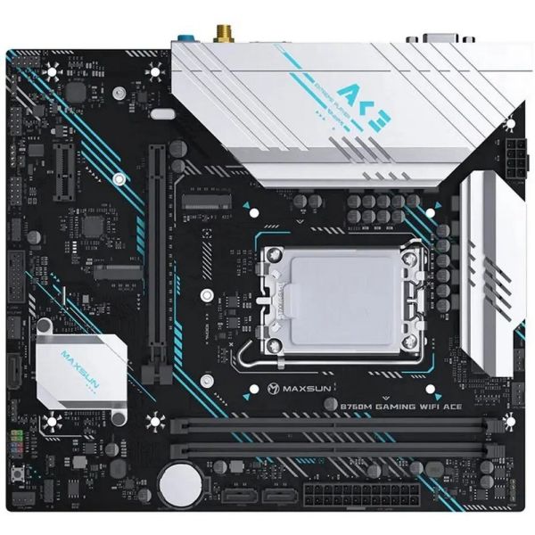 Материнская плата MaxSun B760M Gaming WIFI Ace LGA 1700, Intel B760, mATX, Ret